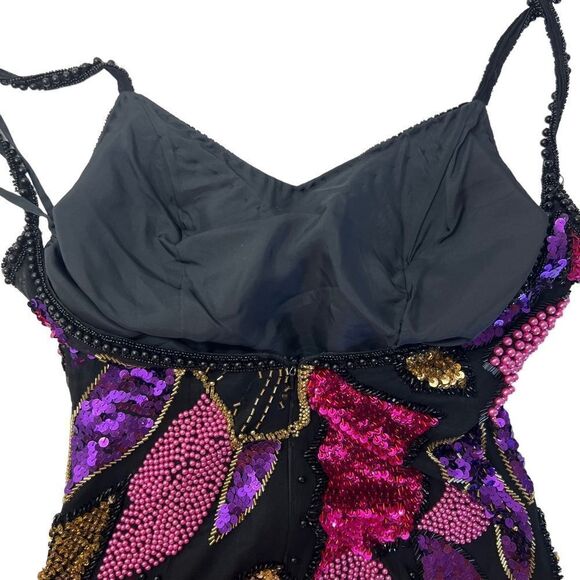 Vintage Alyce Designs Heavily Beaded Sequin Regency Gatsby Glam Dress - Picture 8 of 16